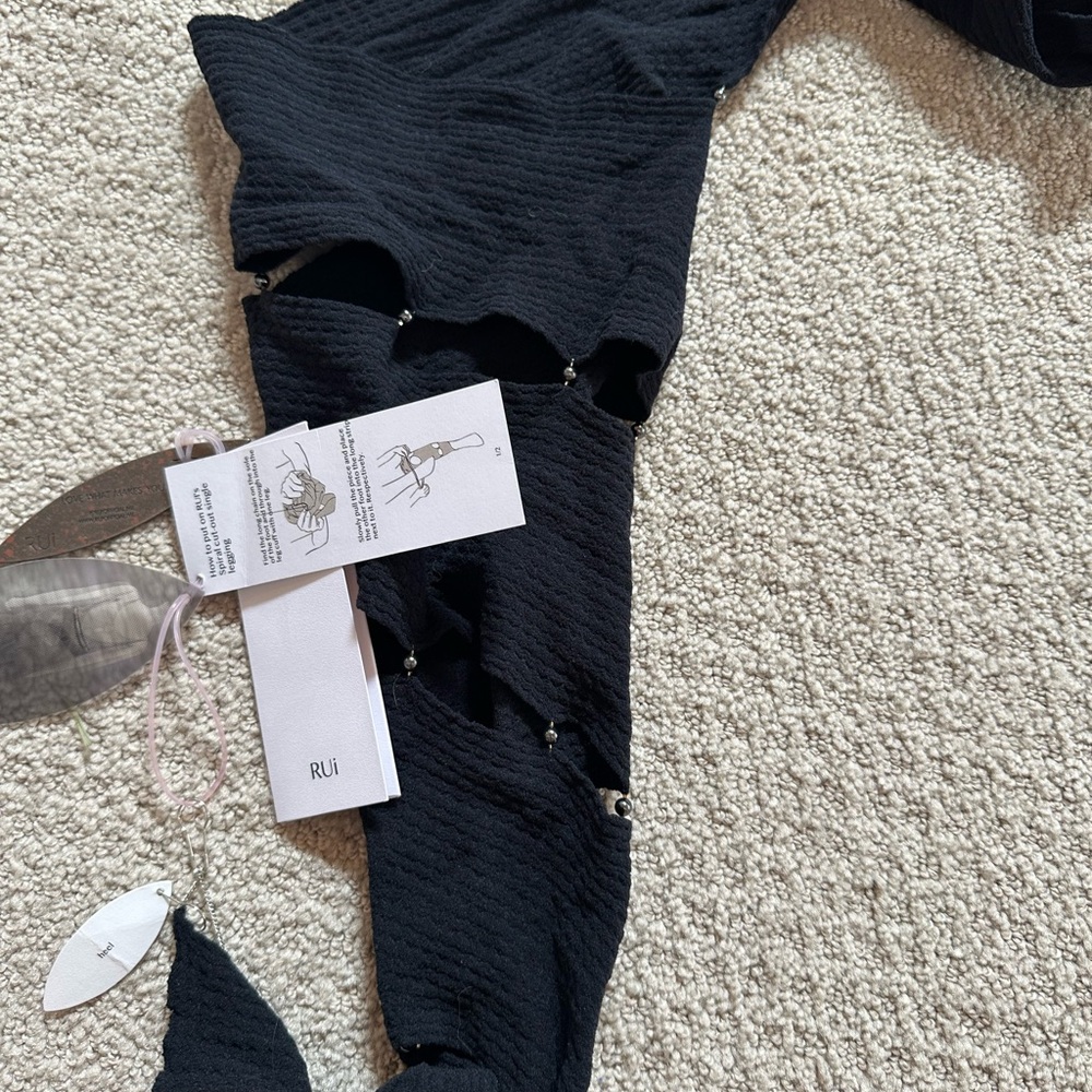 Black Textured Hosiery Accessory